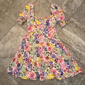 Blu Pepper Multicolor Mini Floral Bright Babydoll Dress